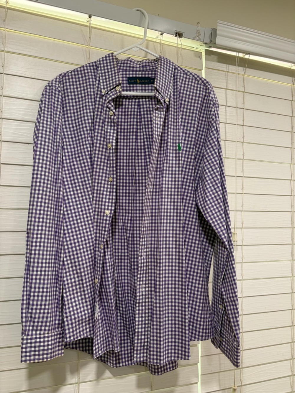 Ralph Lauren Purple Gingham Button-Down Shirt